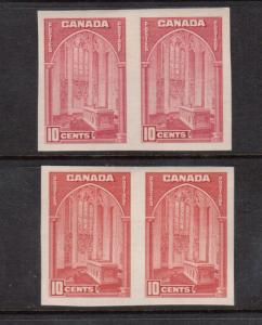 Canada #241b #241c XF/NH Imperf Pair Duo