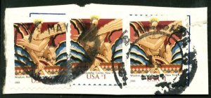 United States #3766, USED SET OF 3 ON PAPER, 2003 - STATES096