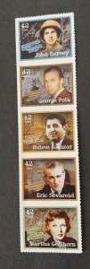 SCOTT #4248-4252a 42c STRIP OF 5 - 2008 AMERICAN JOURNALISTS MNH FREE SHIP