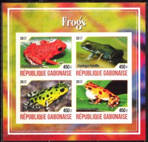Gabon MNH S/S Frogs #1 2017