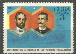 CUBA Sc# 1387  VILLACLARENOS REBELLION revolution 1969  MNH mint