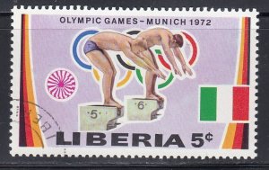 Liberia 1972 Sc#592 Swimmers Used