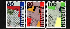 Switzerland-Sc#925-7-unused NH set-First Swiss postage st