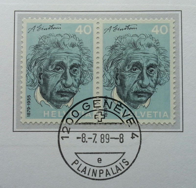 Switzerland Albert Einstein 1989 Scientist Relativity FDC (banknote cover) *Rare