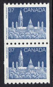 CANADA 1194xii NH '88 37c Parliament textured paper $10