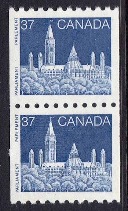 CANADA 1194xii NH '88 37c Parliament textured paper $10