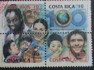 COSTA RICA-2002 SC#558 CENTENARY OF PAN AMERICAN HEALTH ORGANIZATION-CTO BLOCK