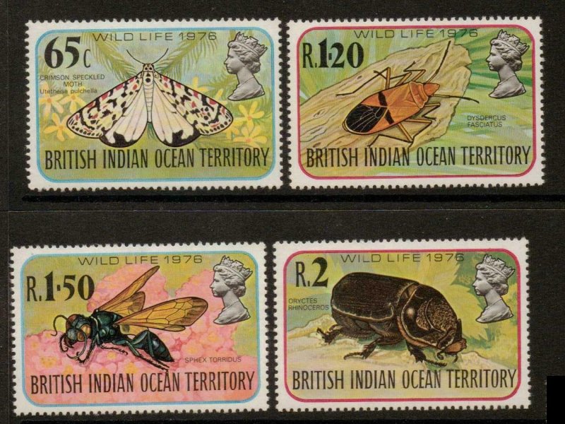 BRITISH INDIAN OCEAN TERR SG86/9 1976 WILDLIFE MNH