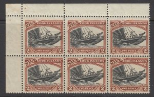 Niue, Scott 55 (SG 57), MNH block of six