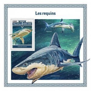 Togo - 2017 Sharks on Stamps - Stamp Souvenir Sheet - TG17611b