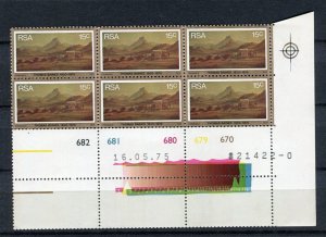 SOUTH AFRICA; 1975 early Painter Baines issue MINT MNH CORNER BLOCK