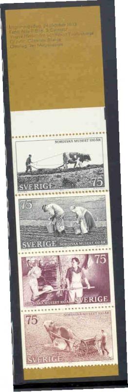 Sweden Sc 1014a 1973 Nordic Museum  stamp booklet of 10 mint NH