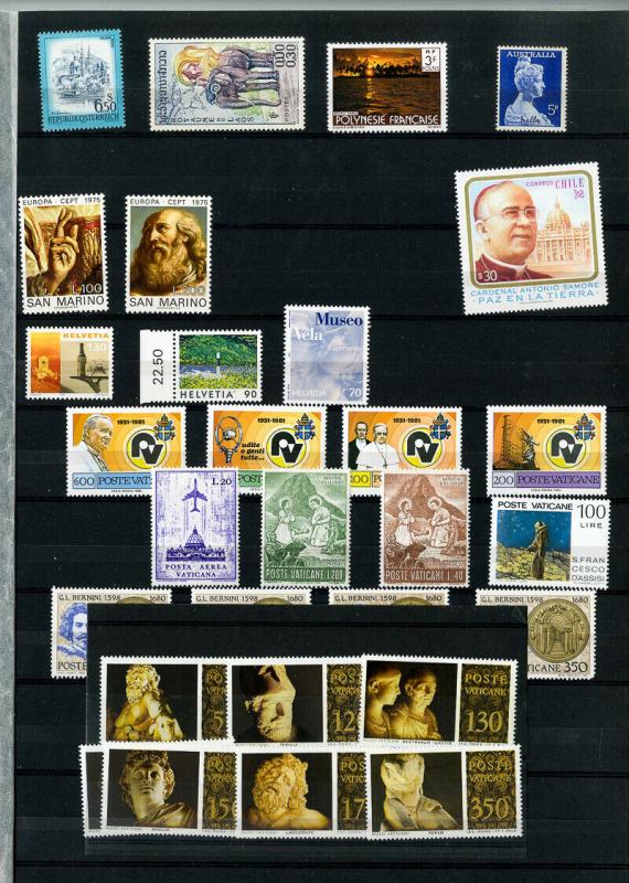 Worldwide Mint Stamp Sets Selection on Stock Pages