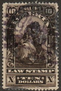 Canada Revenue Alberta Law Stamp AL39 Used