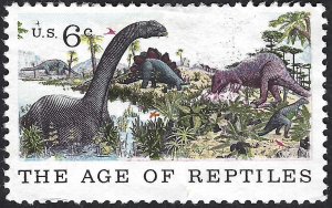 United States #1390 6¢ Natural History - The Age of Reptiles (1970). Used.