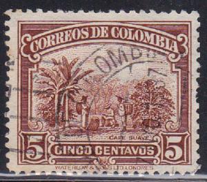 Colombia 1932 SC #413 Coffe Cultivation Stamp 5c Used.