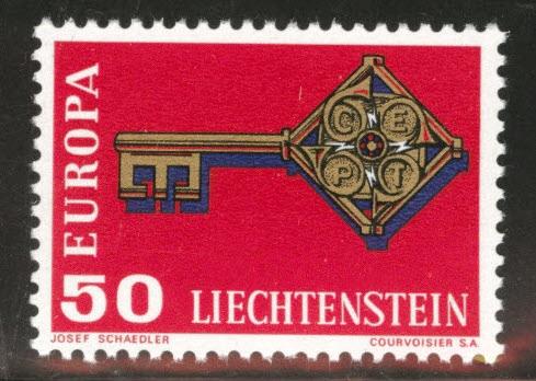 LIECHTENSTEIN Scott 442 MNH**  Europa 1968 CV$0.45 