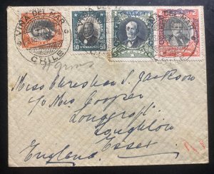 1930 Vina Del Mar Chile Early Airmail Cover To Essex England