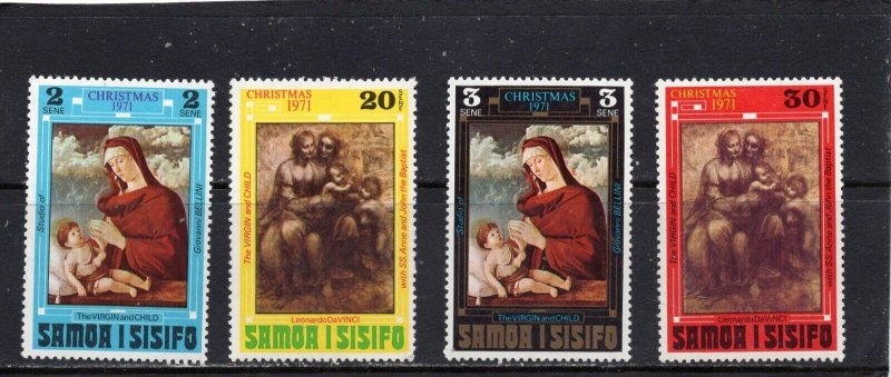 SAMOA 1971 CRISTMAS PAINTINGS SET OF 4 STAMPS MNH