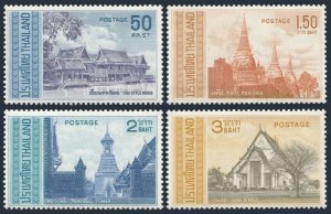 Thailand 485-488,hinged.Mi 501-504. Architecture,1967.Mansion,Pagodas,Temple.