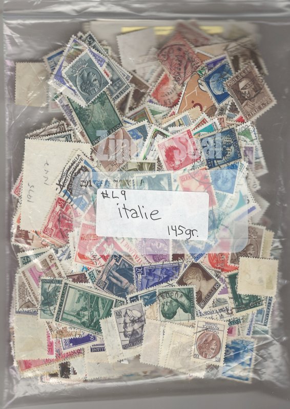 COLLECTION LOT # L9 ITALY 145gr ABOUT 2200 STAMPS FREE H & S