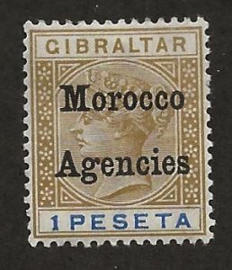 GREAT BRITAIN OFFICES - MOROCCO SC# 18  FVF/MOG 1899