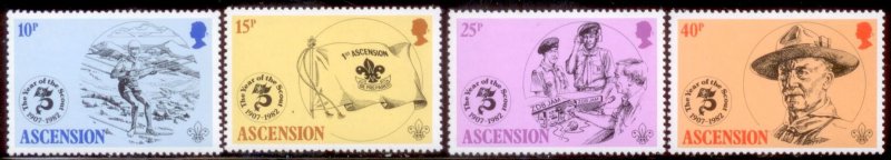 Ascension 1982 SC# 301-4 Boy Scouts MNH-OG E35