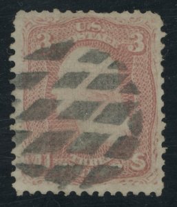 USA 88 - 3 cent E grill - VF app used - crease