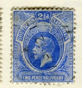 SOUTH NIGERIA; 1912 early classic GV issue fine used 2.5d. value