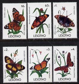 Lesotho 1990 Butterflies six values (16s & 65s to 4M)...