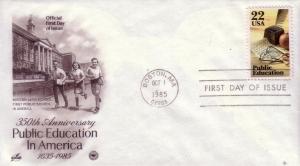 US FDC Sc.# 2159 350 Years of Public Education Artcraft L514