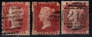 Great Britain #33 Plates 111, 112, 113  Used CV $22.00 (A118)