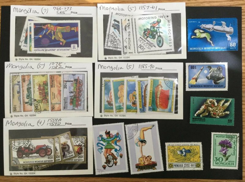 Mongolia - 97 stamps  - see pictures