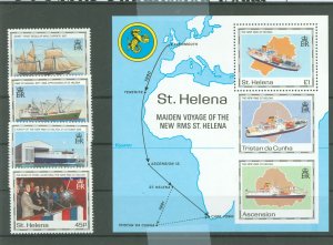 St. Helena #535-539 Unused Souvenir Sheet