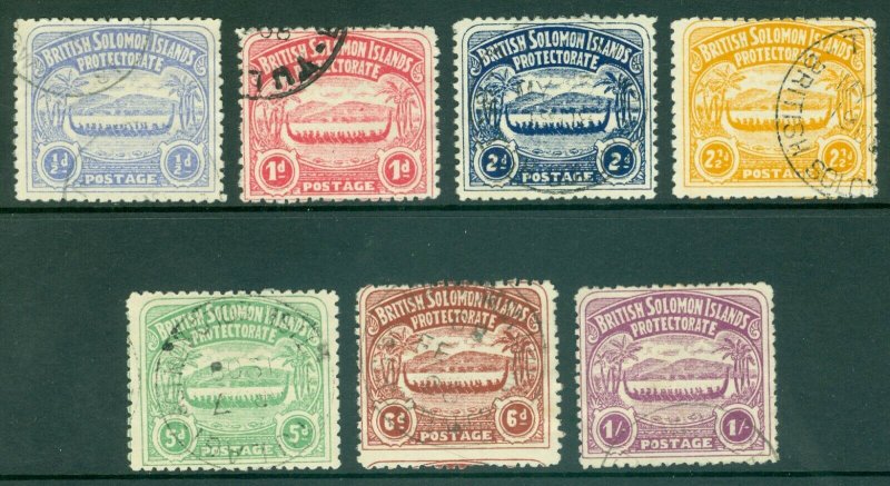 SG 1-7 British Solomon Islands 1907. ½d to 1/-. Very fine used set of 7 CAT £300