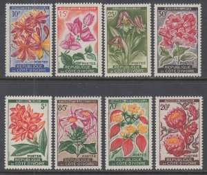 Ivory Coast 183-190 Flowers MNH VF