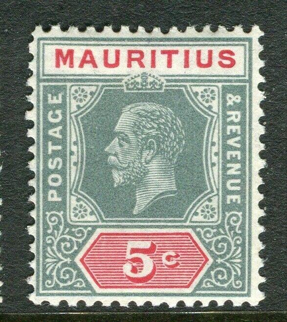 MAURITIUS; 1921-34 early GV issue fine Mint hinged Shade of 5c. value