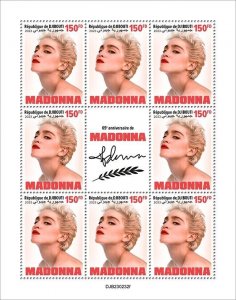 2023/05 - DJIBOUTI - MADONNA          8V  complet set    MNH **