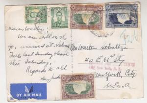 SOUTHERN RHODESIA, c1950 ppc Drakensberg, Natal, Victoria Falls pair,Taxed to US