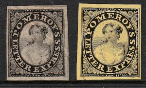 US Pomeroy's Local Post Stamps