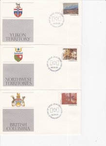 Canada # 955-966, Paintings Set of 12, Cacheted First Day Covers