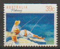 Australia SG 1179a FU - booklet stamp top imperf - perf 1...