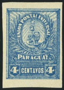 Paraguay #62 Imperf 4c Postage Seal of the Treasury Latin America 1901 Mint LH