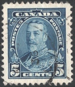 Canada SC#221 5¢ King George V Single (1935) Used