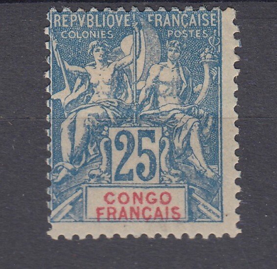 J39582 JL stamps, 1892-1900 french congo mhr #28 commerce