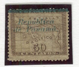PANAMA; 1903 early REPUBLICA DE PANAMA Optd. issue Mint hinged 50c.