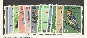 Botswana, Postage Stamp, #19-28, 30-31 Mint NH, 1967 Birds, JFZ