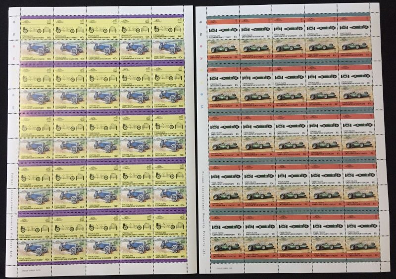 TUVALU Cars Automobiles Sheets x 22 MNH(1100 Stamps) BLK23 