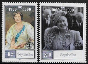 Seychelles #710-1 MNH Set - Queen Mother's 90th Birthday