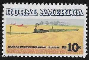 1506   10c  Rural America, Wheat & Train, Mint NH OG  VF